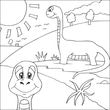 Coloriages dinosaures pour les enfants.