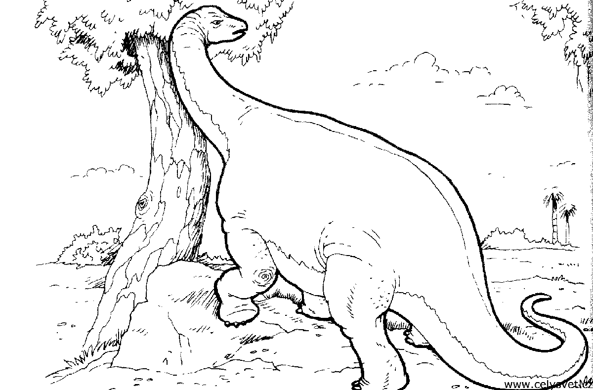 Coloriage dinosaure pour les enfants