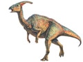 Un hadrosaure : le parasaurolophus.
