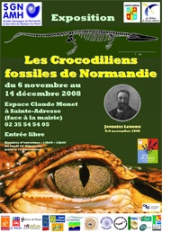 Exposition sur les Crocodiliens mésozoïques normands.