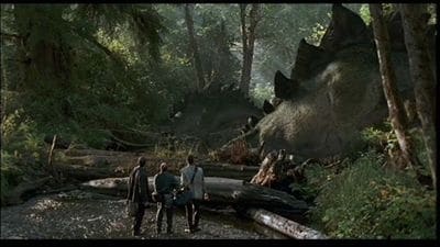 Stegosaurus, vue extraite du film Jurassic Park.
