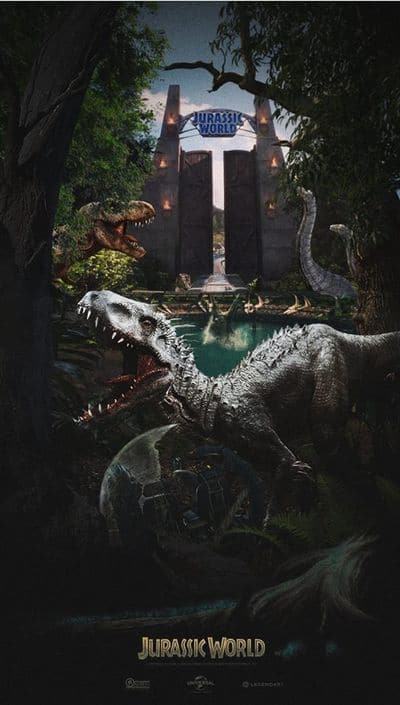Affiche cinéma du film Jurassic World.