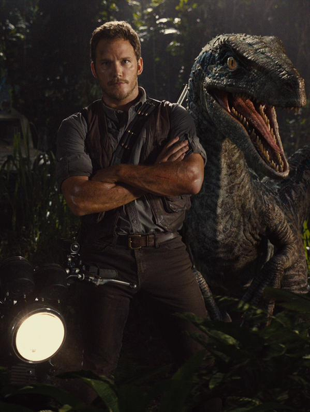 Chris Pratt et de son pote velociraptor...