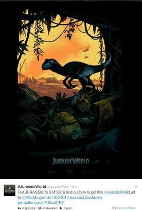 Velociraptor du film Jurassic World.