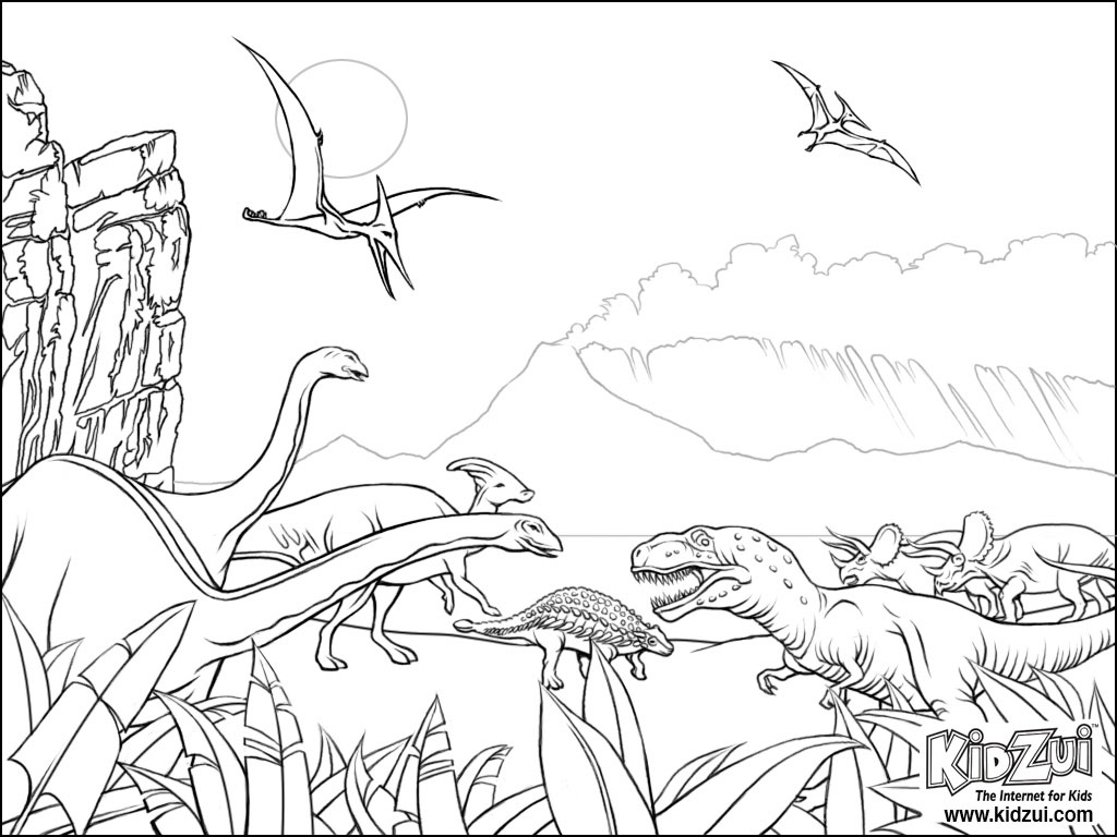 Coloriages De Dinosaures Et Dessins D Animaux Prehistoriques